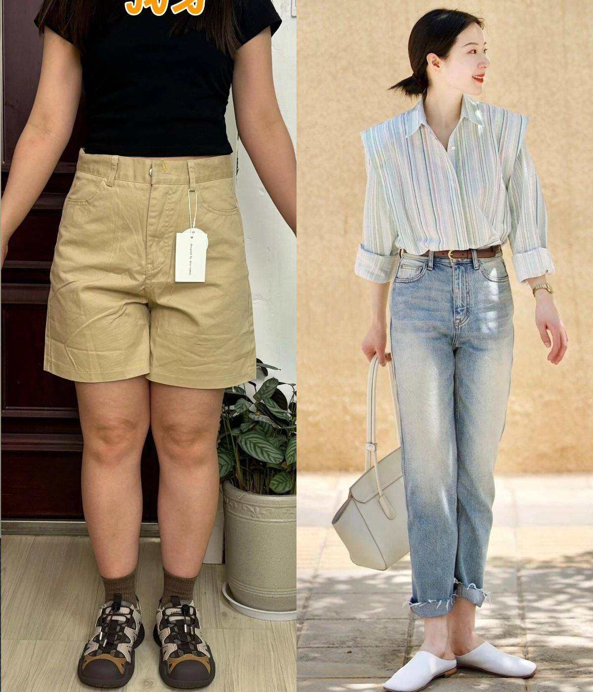 短裤容易打乱身材比例的平衡短裤对于很多腿型不直或者是腿粗的女性来