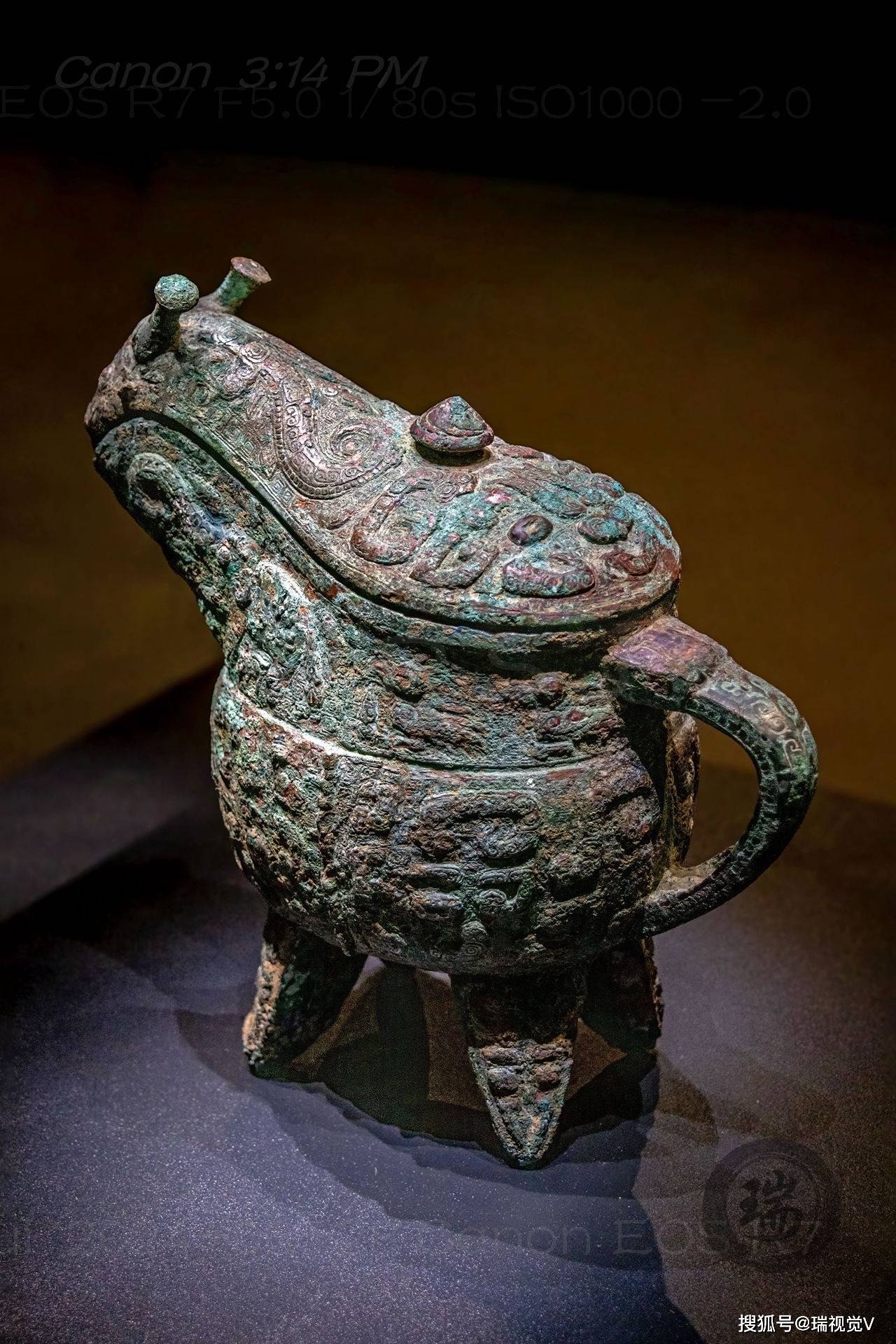 殷墟博物馆:"亚长"铜觥,身上多处"小象"动物纹丨河南安阳_器物_古代