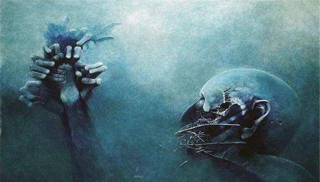 著名画家称缺少灵感,出车祸后画出死后的世界,让人越看越可怕