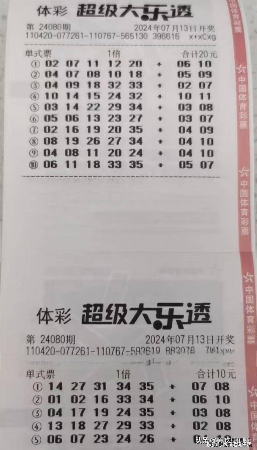 24080期大乐透晒票下午票,100多张复式倍投领衔,谁能一举成名
