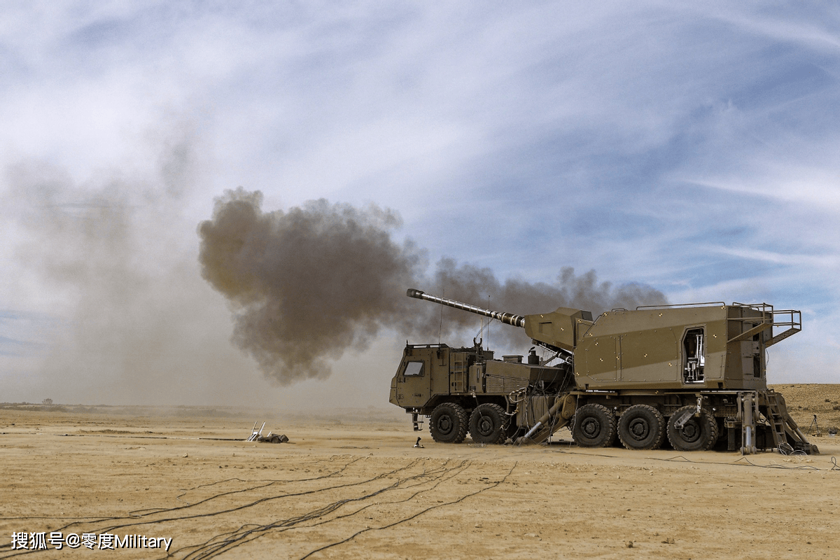 以色列陆军新型155毫米自行榴弹炮完成实战射击 最大射程达80公里