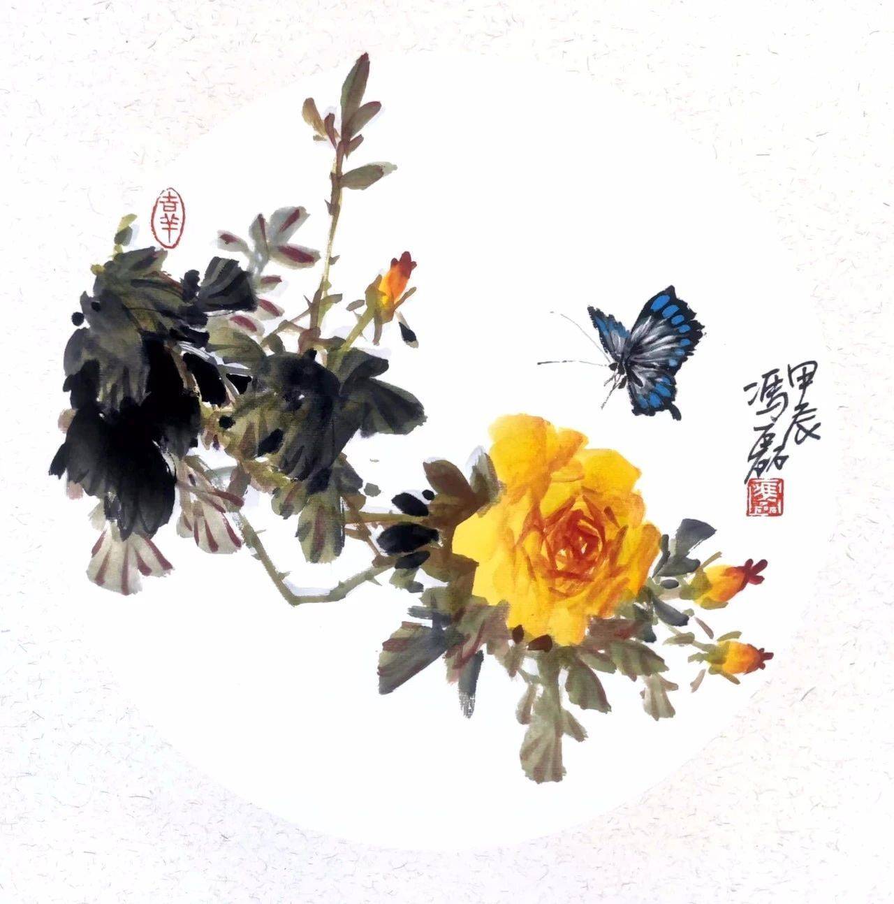 笔墨绘自然,艺术传心声——冯磊国画花鸟小品欣赏