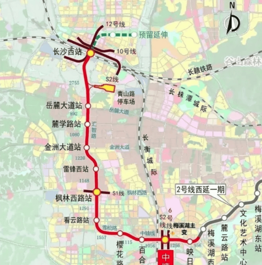 长沙地铁2号线车辆段图片