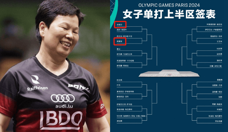 倪夏莲6战奥运，赢1场就碰孙颖莎：我的荣幸！有福气打世界第1-倪夏莲58岁奥运选手