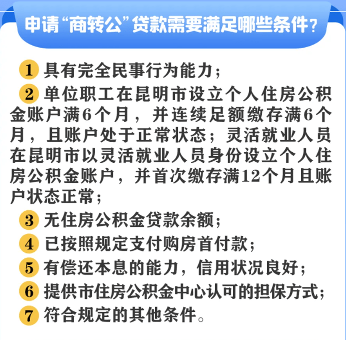 申请"商转公"要趁早!