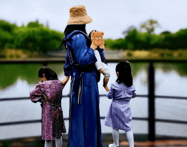 43岁谢娜现身儿童乐园,身形消瘦短裤抢镜,3岁女儿正面