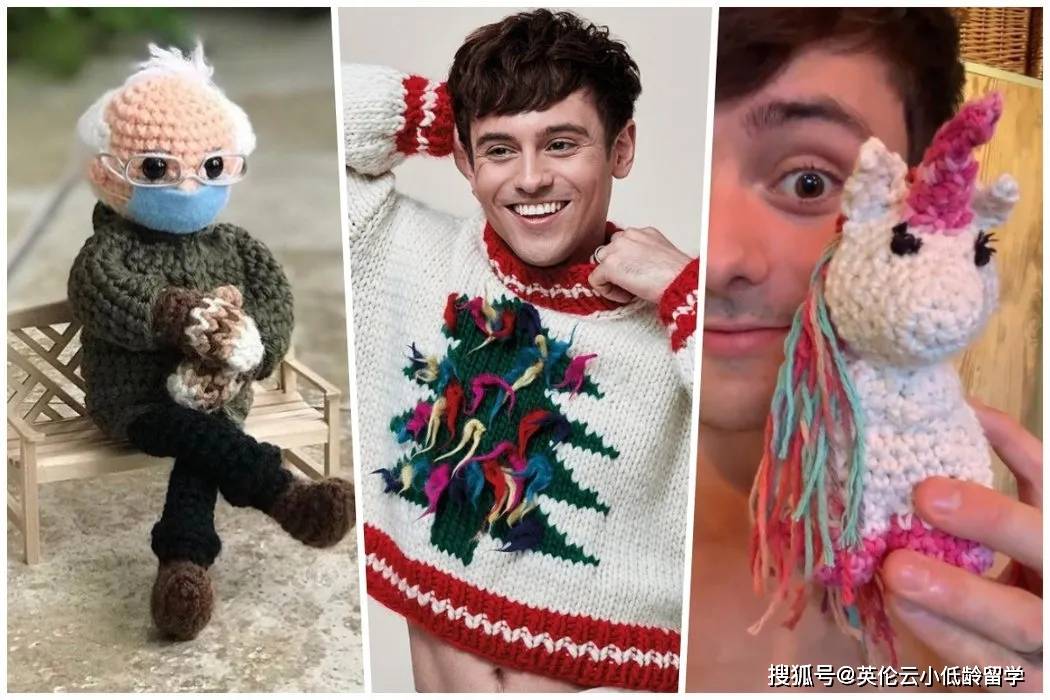 老名场面了,英国跳水名将戴利当奥运旗手,赛场又织毛衣