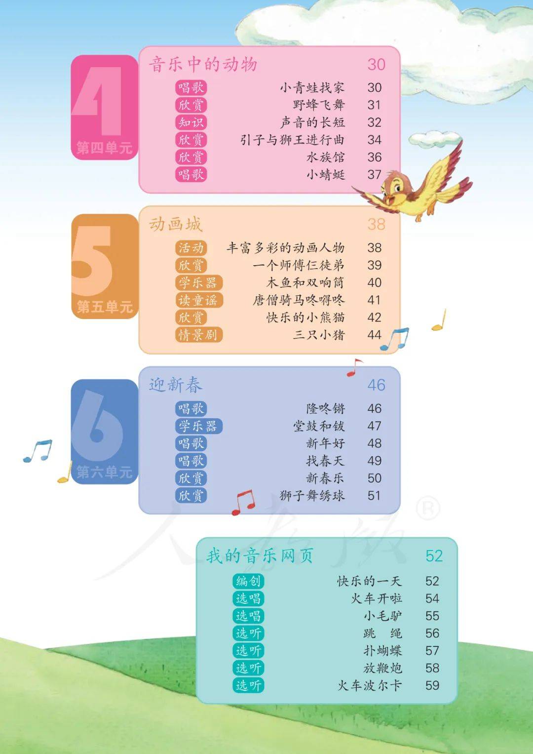 部编人教版小学音乐一年级上册电子课本