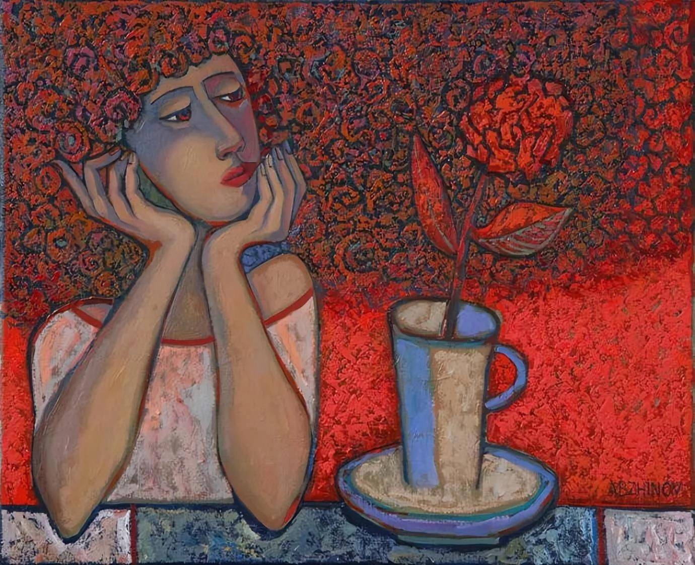 俄罗斯画家阿兹诺夫·爱德华现代艺术绘画作品