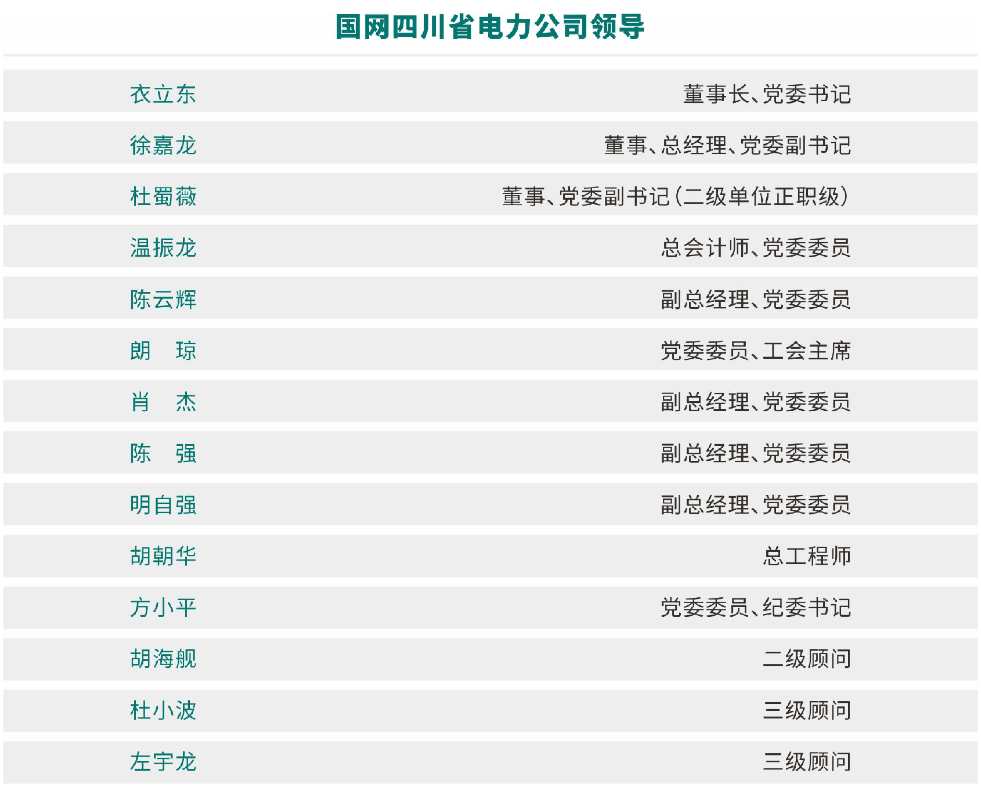 国网四川电力公司总经理调整!