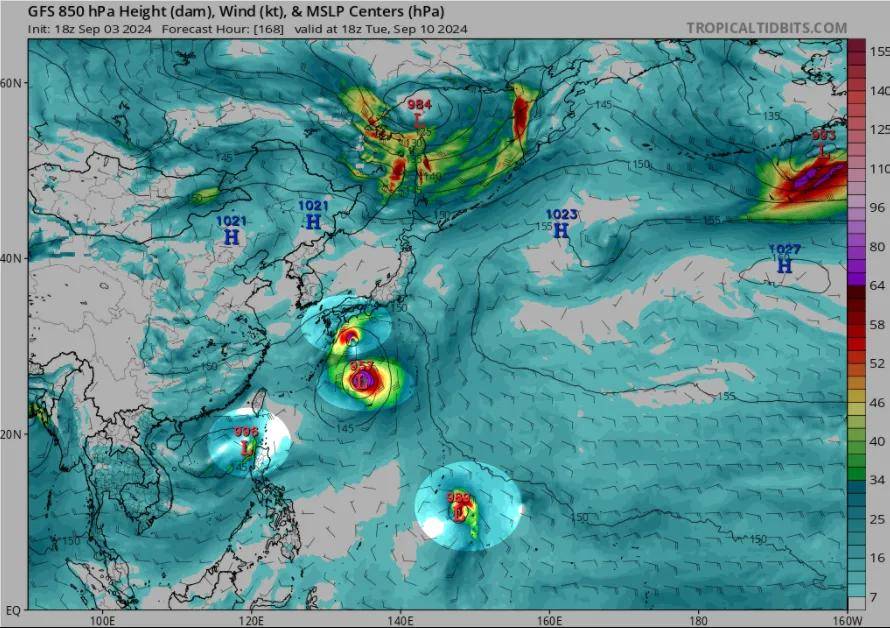 原创 双台风胚胎确定，预报：11号摩羯将冲17级登陆，雨多，降温范围大-双台风胚胎正在酝酿