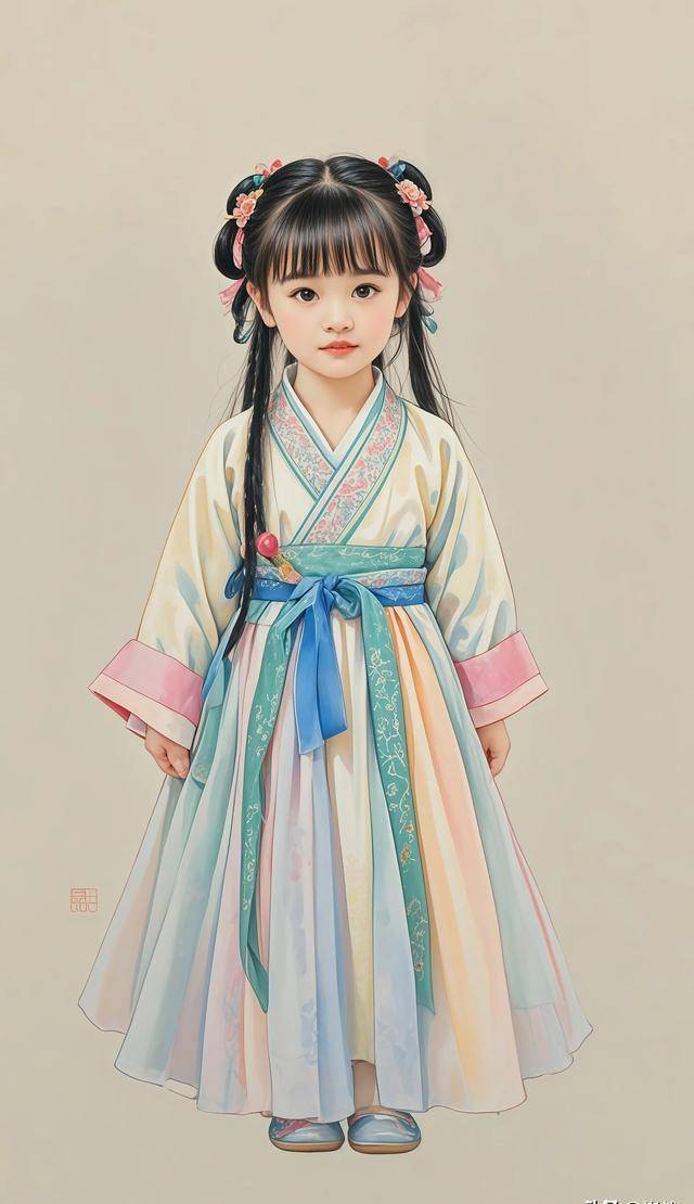 彩铅古风小萝莉分享