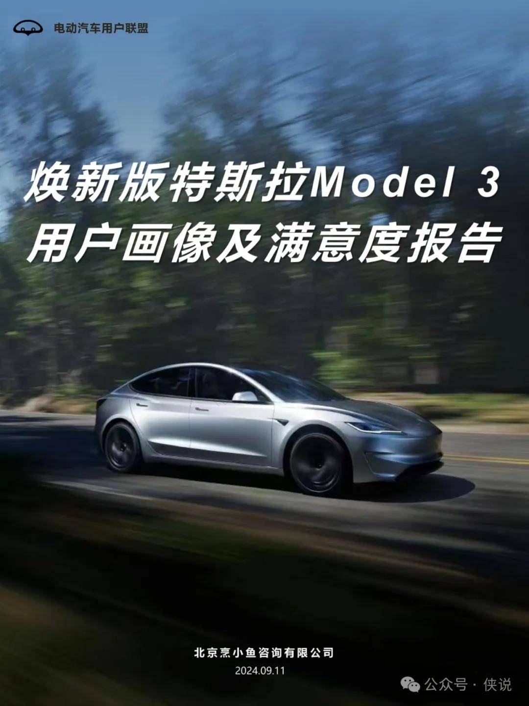 2024年焕新版特斯拉Model 3用户画像及满意度报告