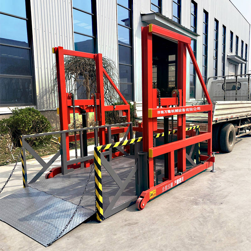移动式装卸货平台电动集装箱仓储叉车装卸设备升降机液压上下货升降