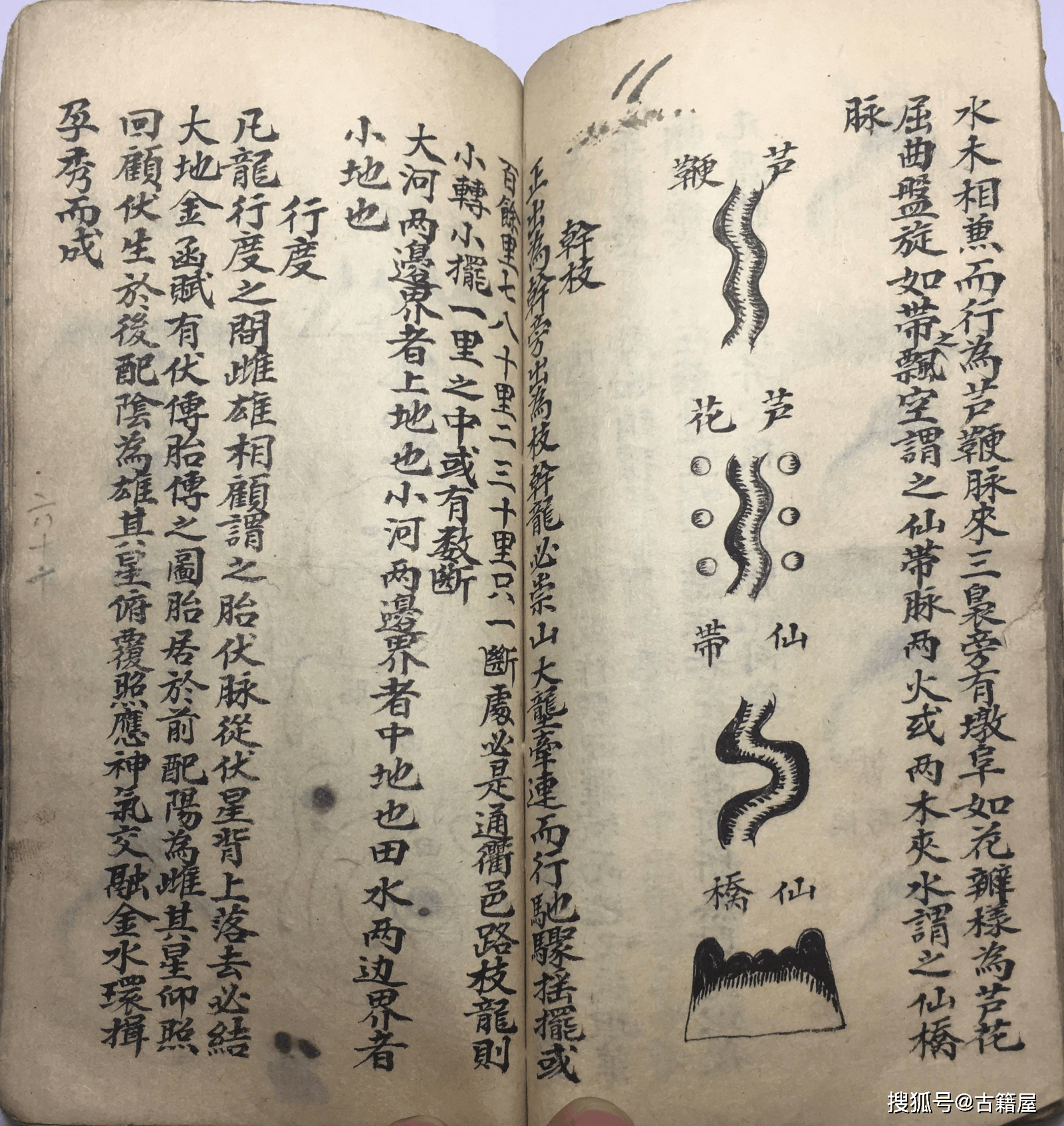 堪舆风水古籍《地学图说》清抄本