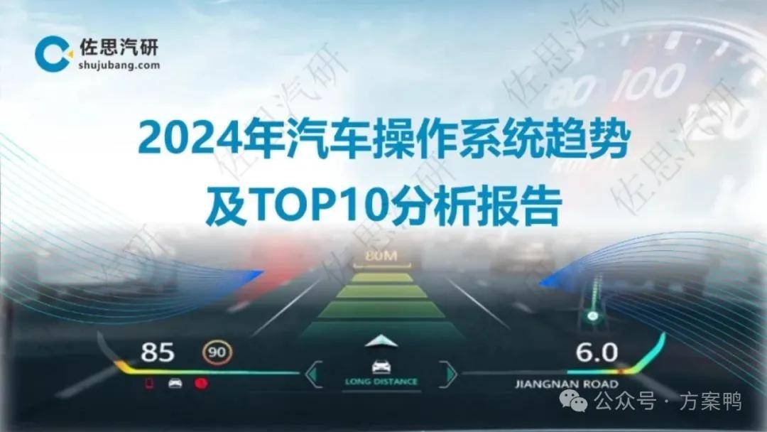 2024年汽车操作系统趋势及TOP10分析报告