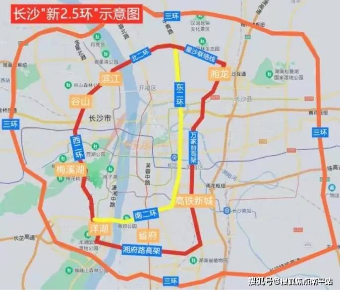 长沙银星路高架线路图图片