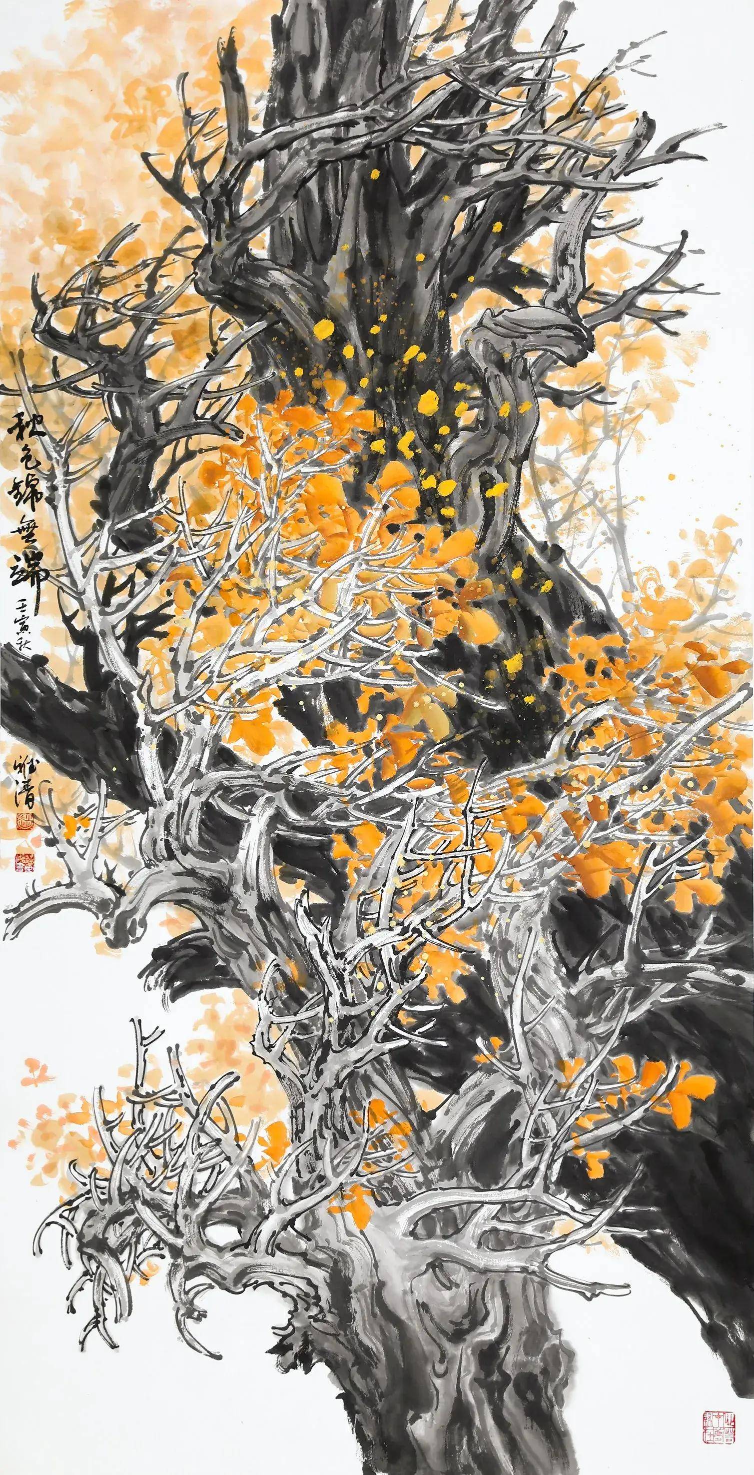 功勋艺术家赵雅清胡杨作品欣赏_美术_中国画_意义