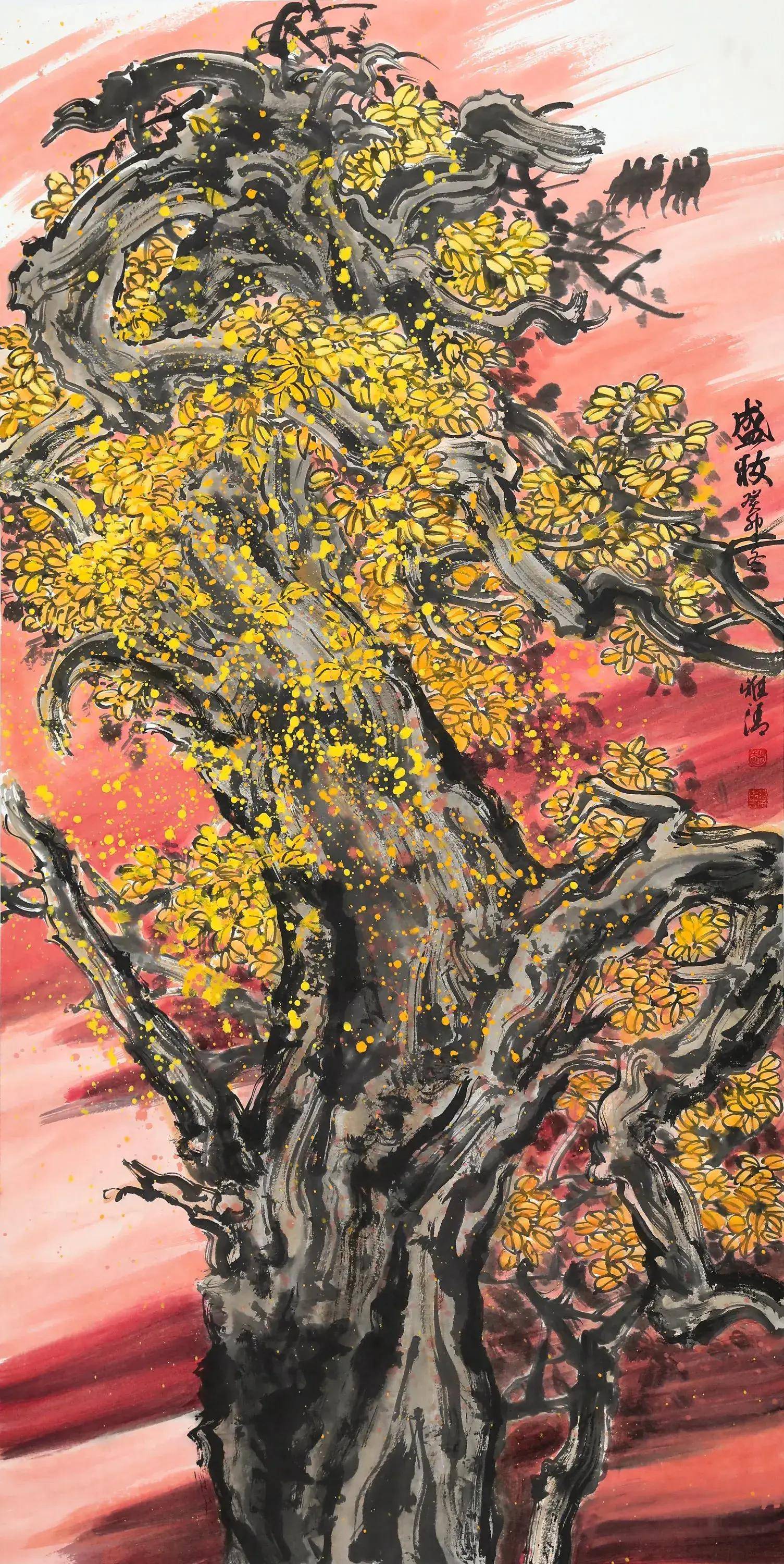 功勋艺术家赵雅清胡杨作品欣赏