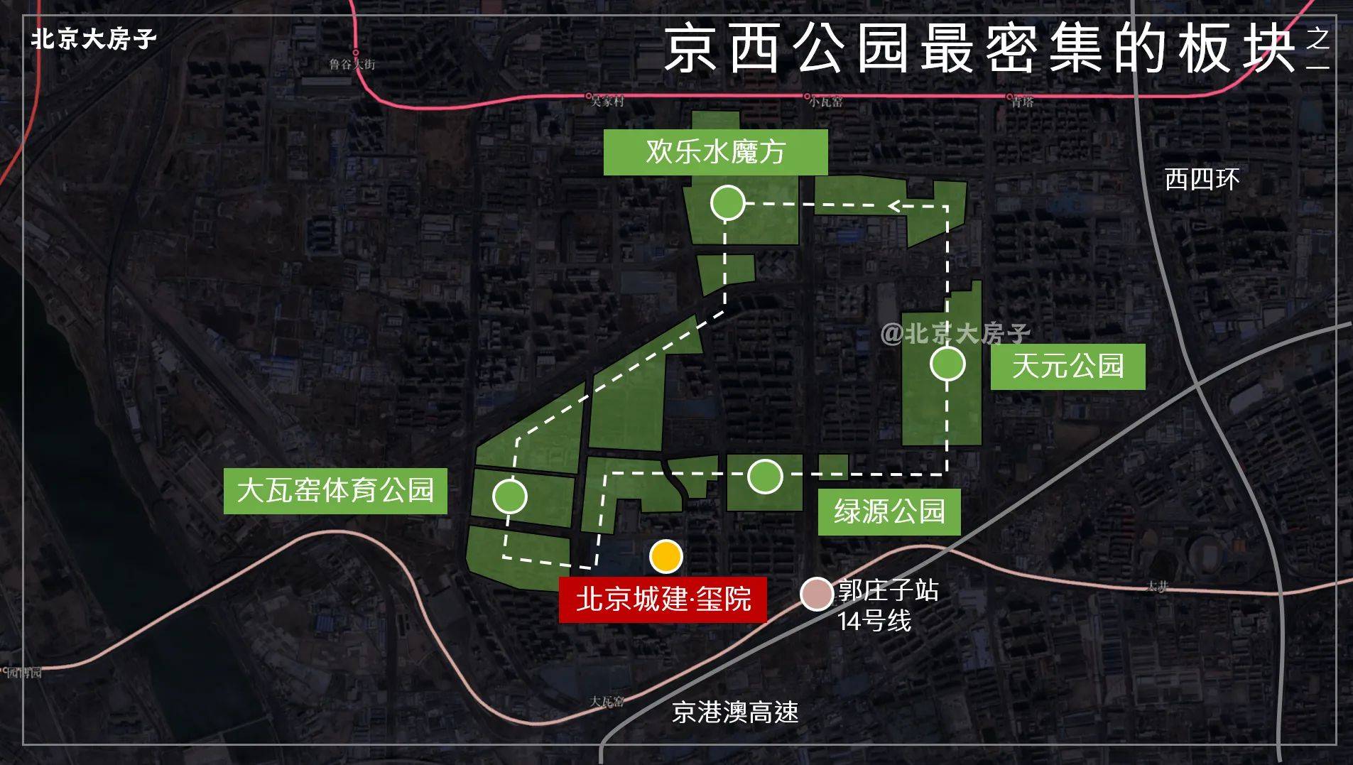 生态:绿源公园,大瓦窑体育公园,周边还有天元公园等众多公园环伺.