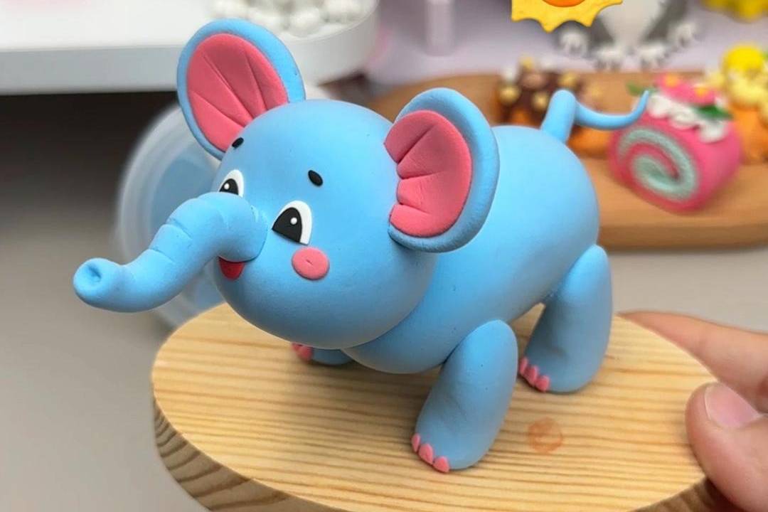 疯狂动物园粘土教程小象贝贝