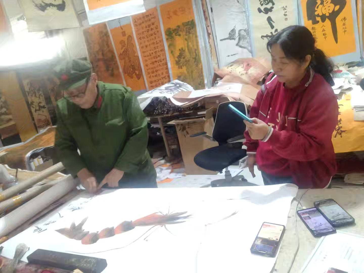 汴梁艺术|汴洛书画交流活动在开封包青天书画直播基地举行