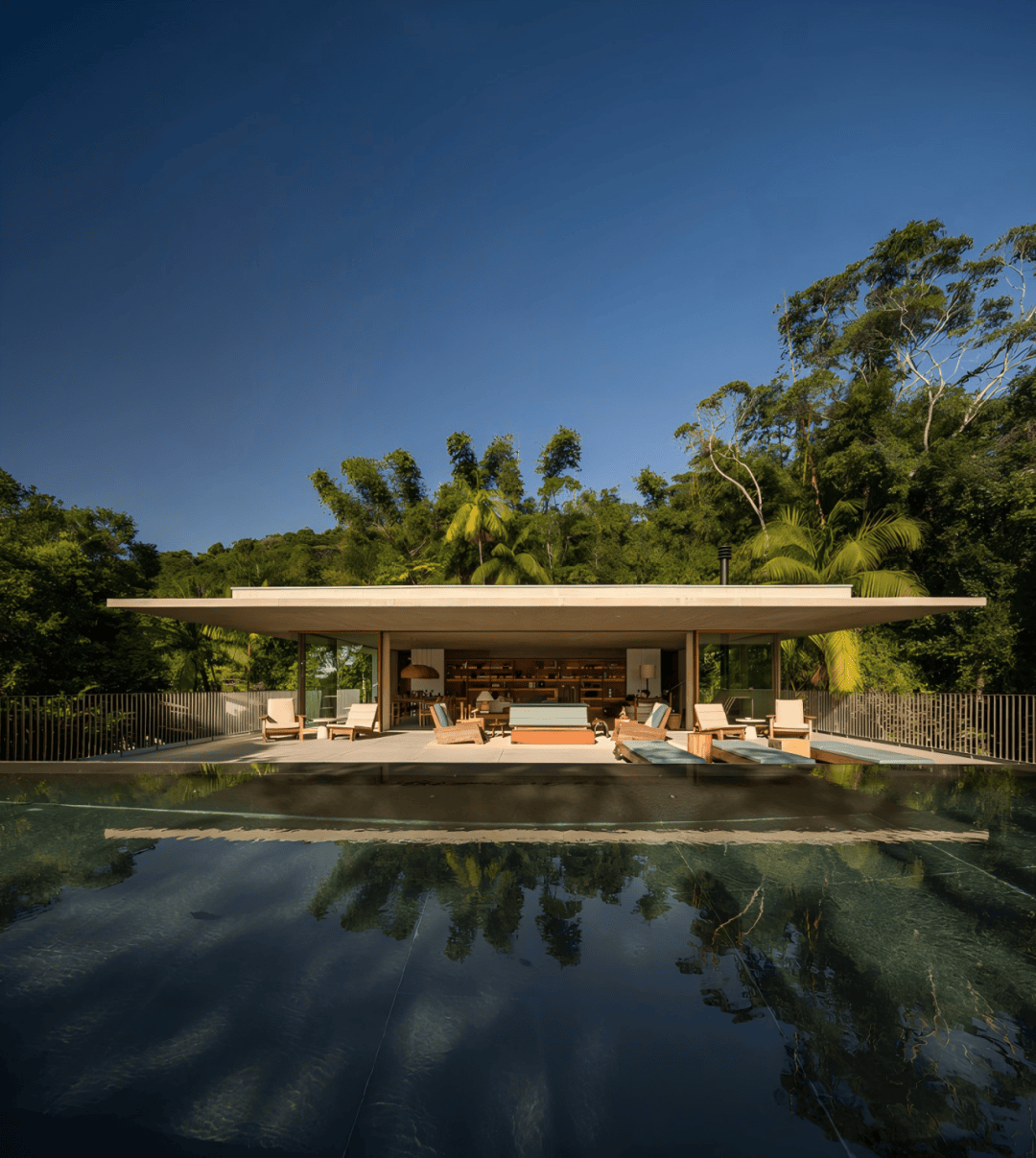 巴西热带雨林中的悬空别墅