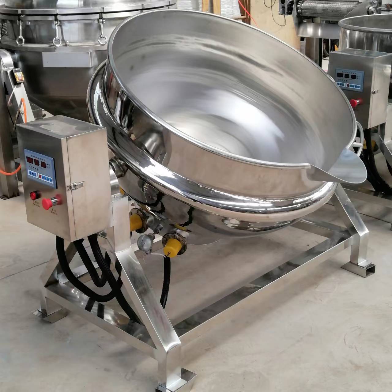 电加热卤猪蹄煮锅 西红柿鸡蛋汤熬煮设备 大型食堂炒菜锅