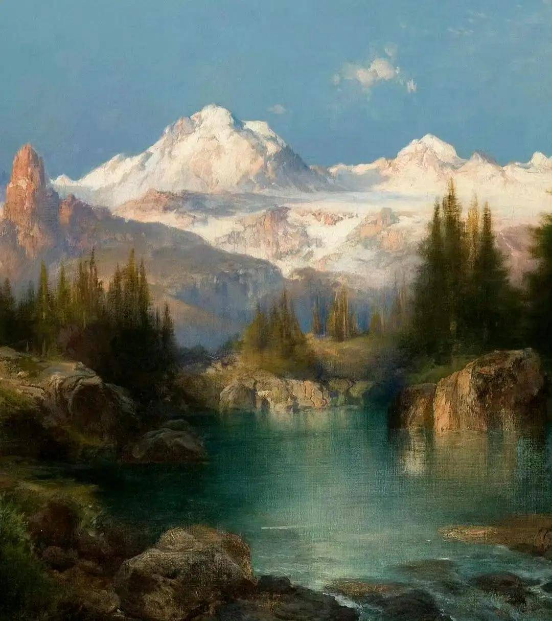 美国全景视觉风景画艺术家托马斯.莫兰 thomas moran