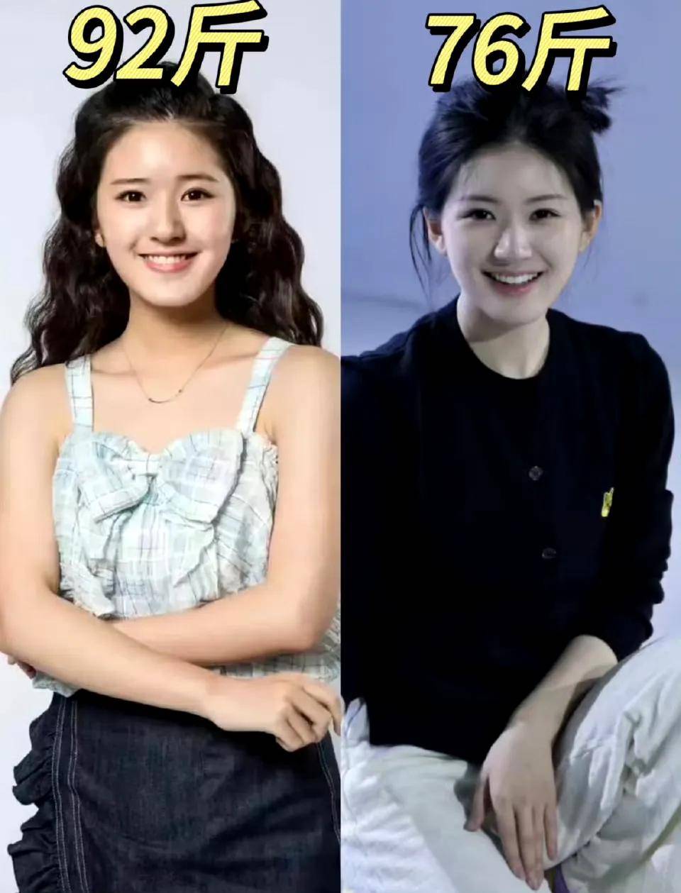 赵露思近一年真的瘦了好多,看一下之前跟今年的对比照片