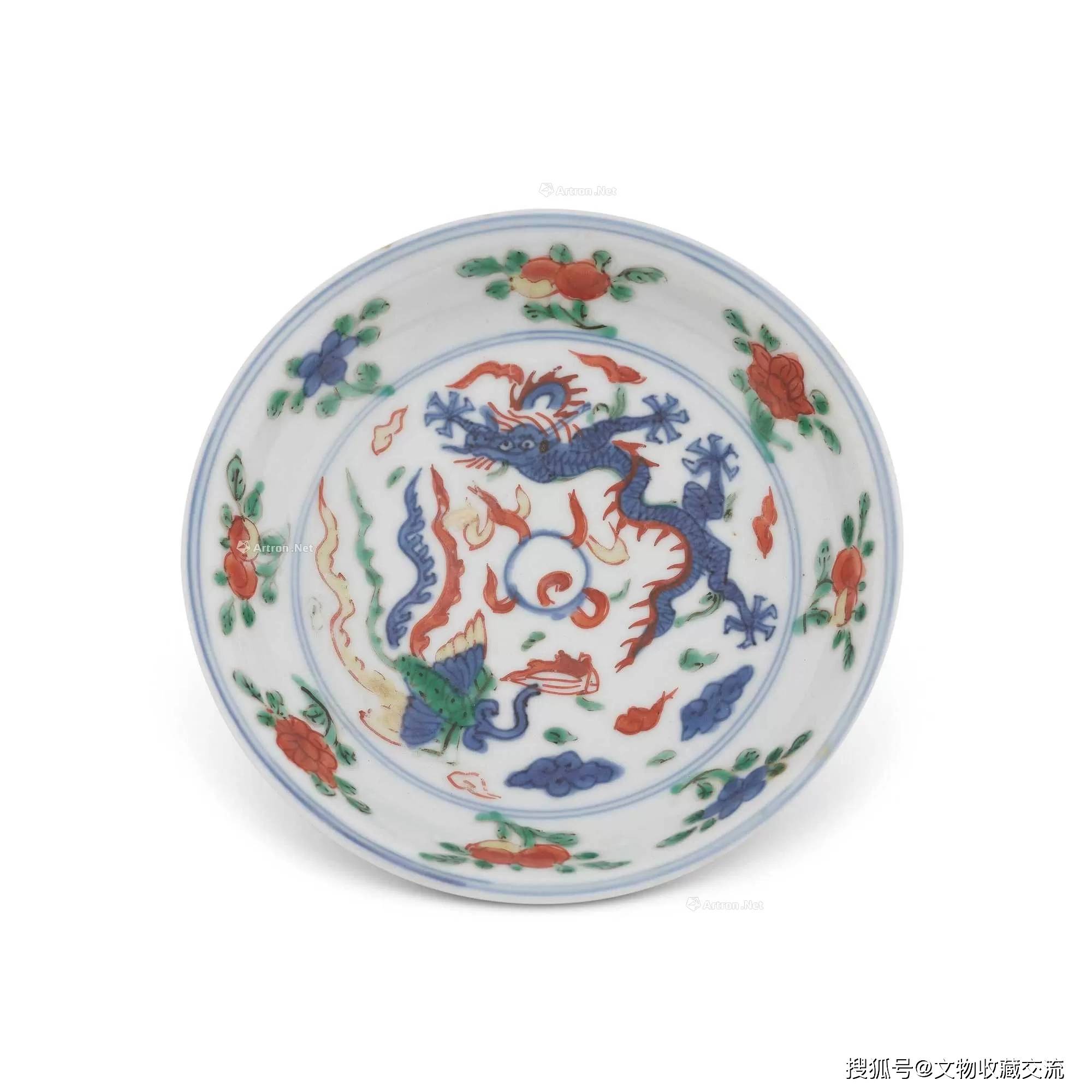 明万历青花五彩龙凤穿花纹盘｜上海仲轩2025首拍精品抢先看_Lot_