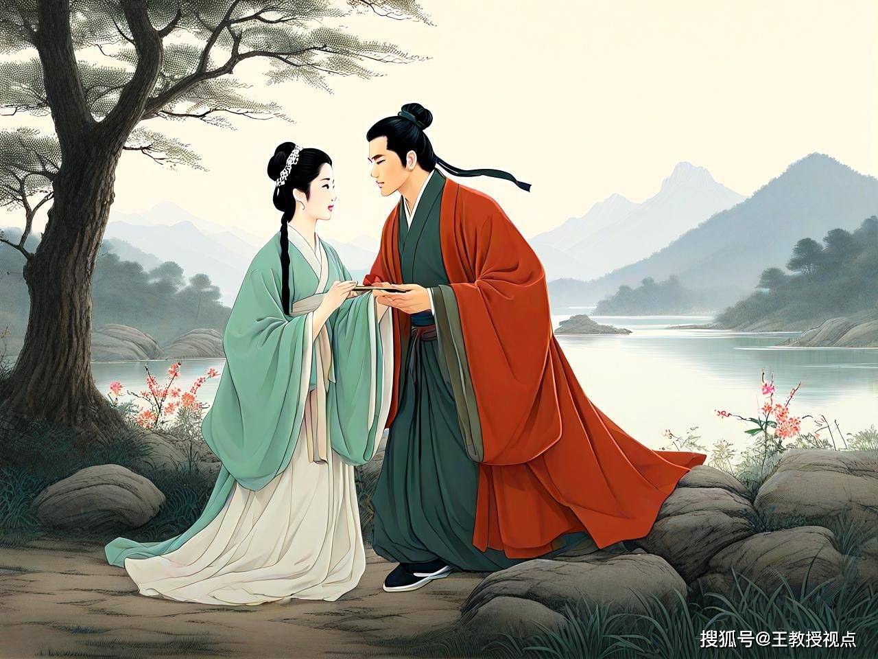 工笔画演绎:梁山伯与祝英台爱情传奇