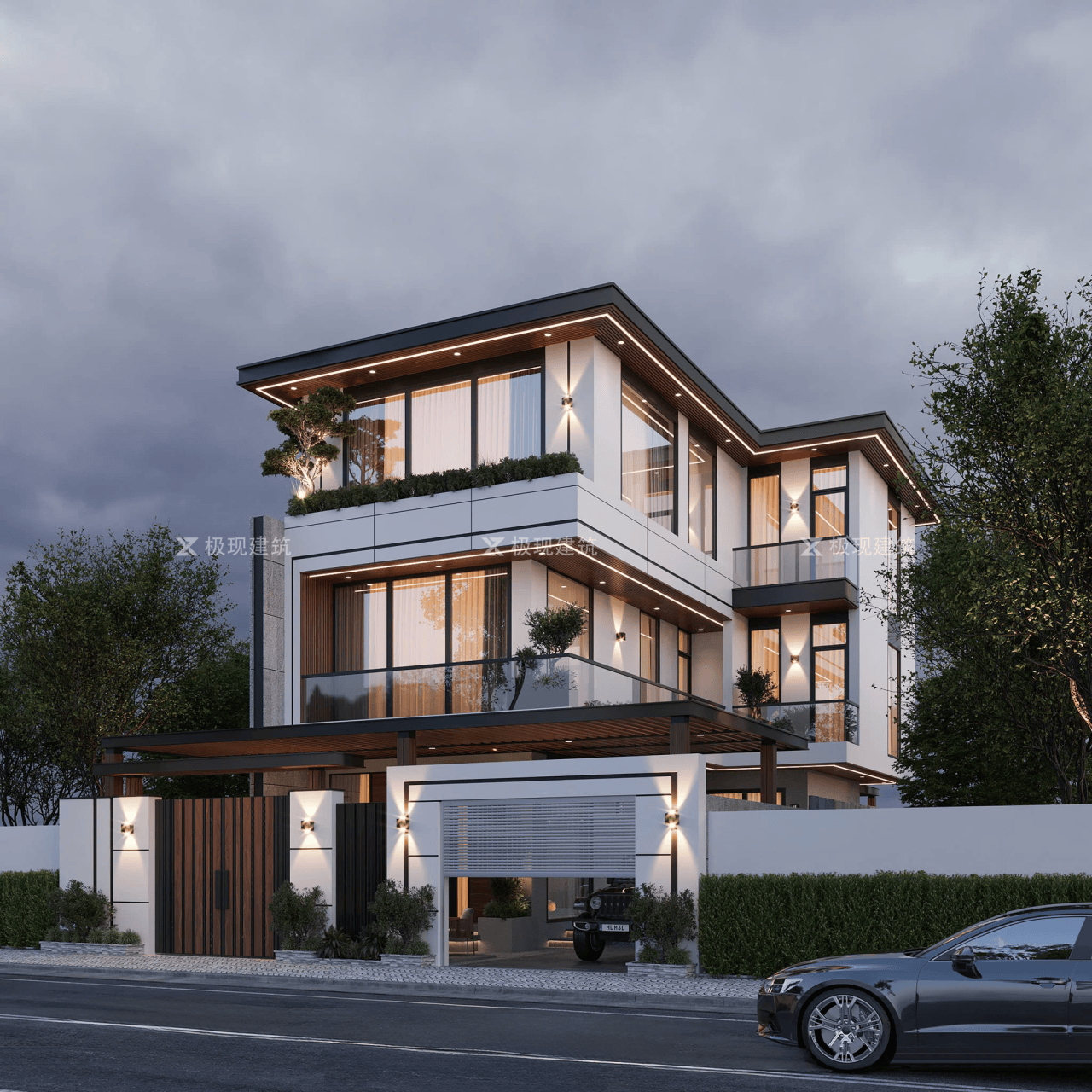 浙江海宁丨三层现代风格自建别墅