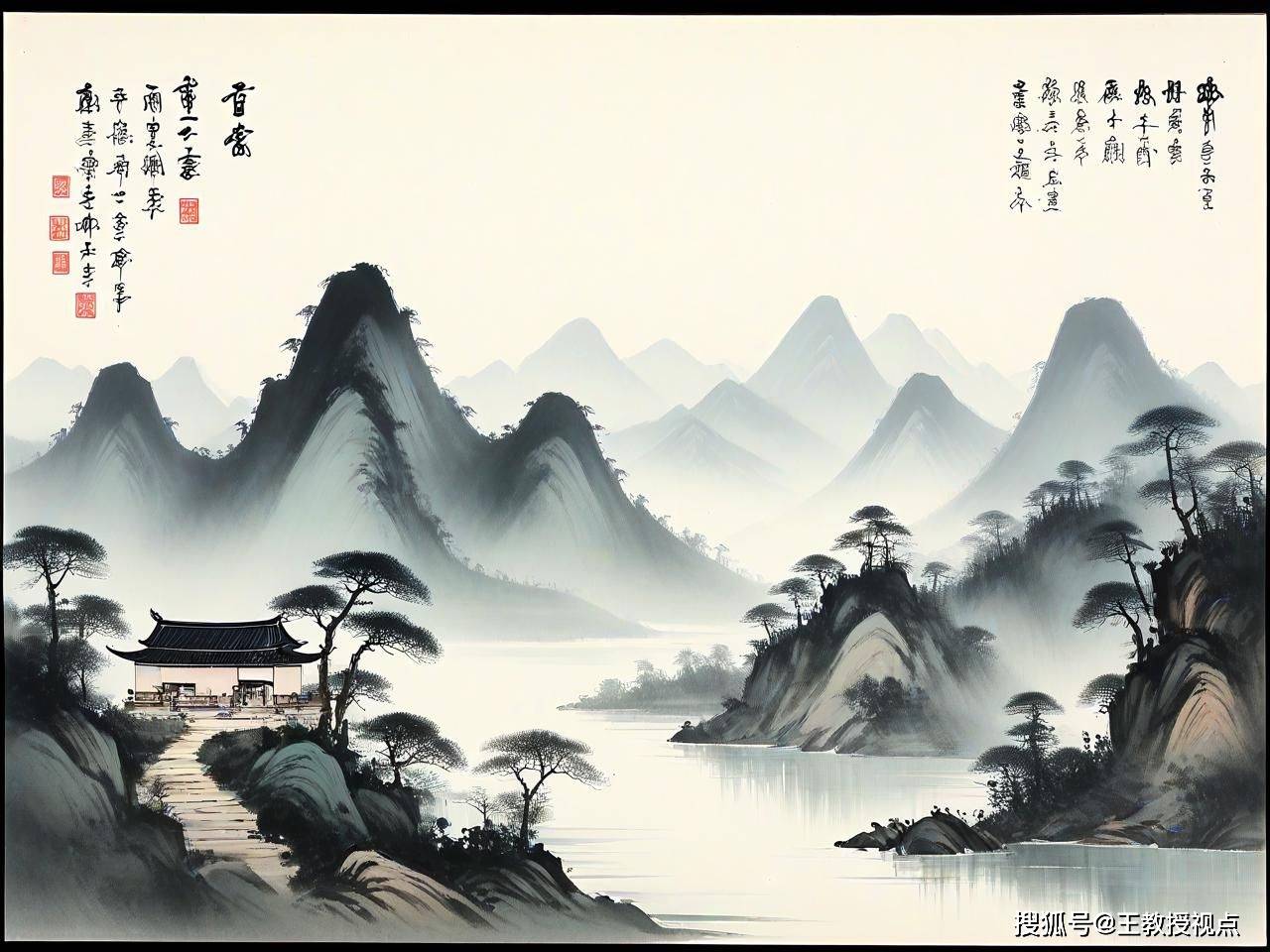 中国画山水创作欣赏:笔墨间流淌的自然与哲学之美
