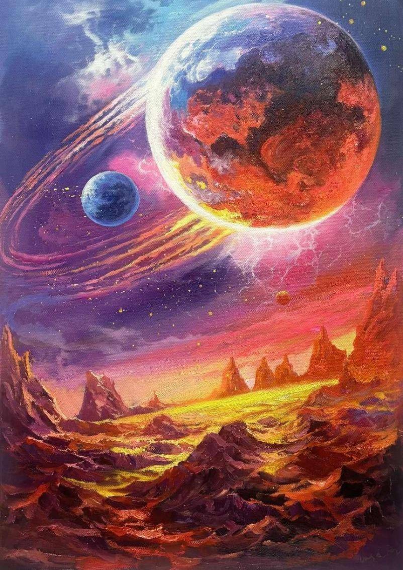 张元教授《星球系列》:在画布上,触摸宇宙的脉动
