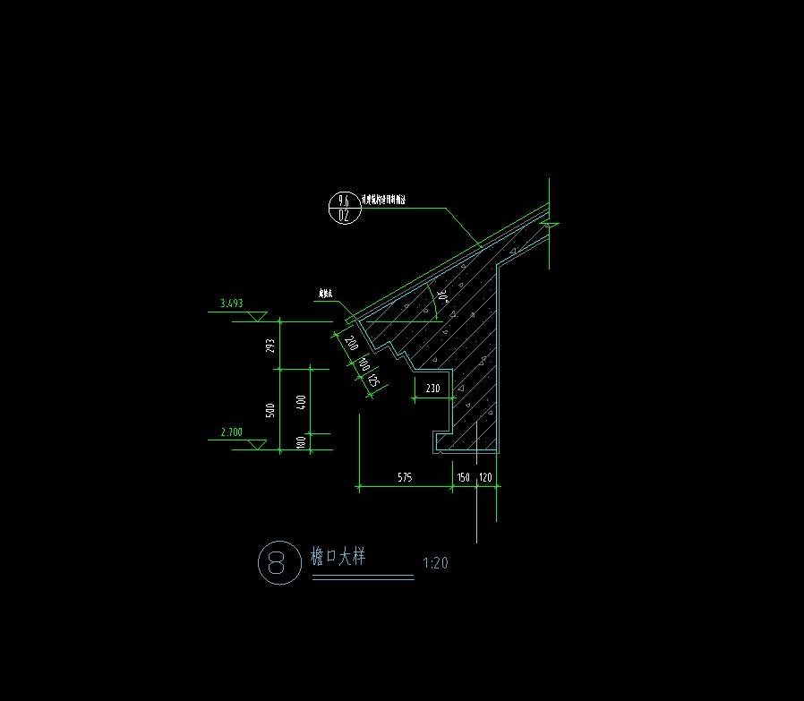 416期159份檐口天沟节点详图大样图cad施工图合集