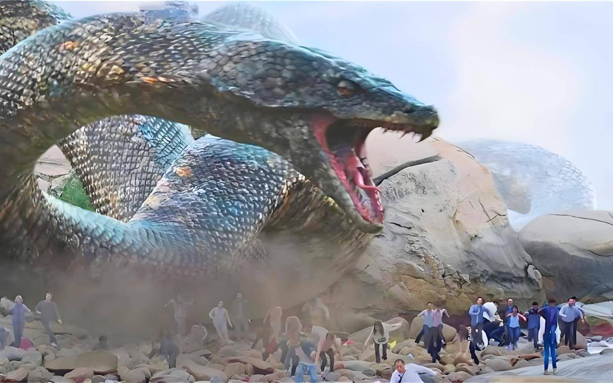 巨蟒伪装成石头吞吃人类!