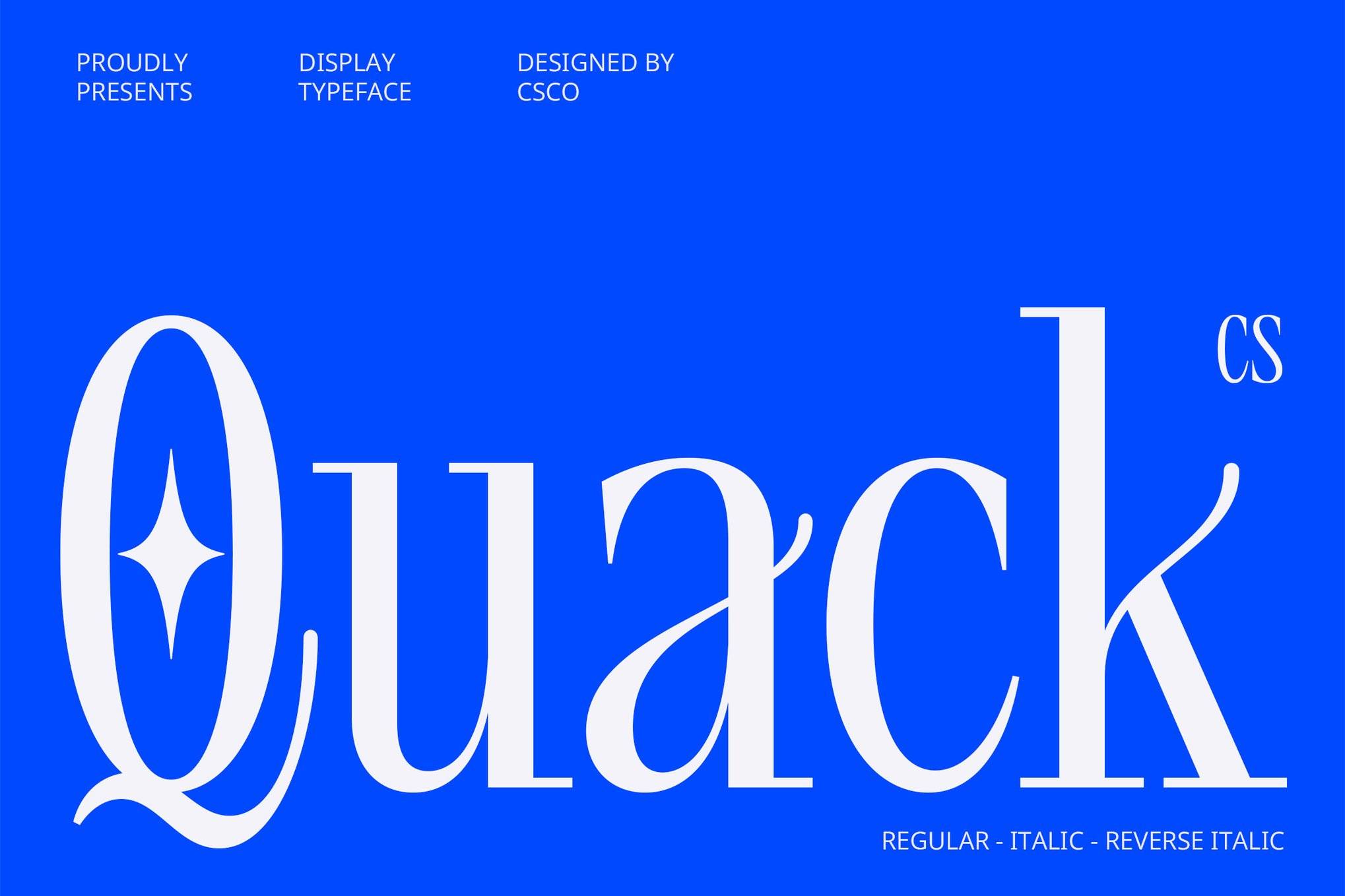 英文字体:现代美学优雅简约精致设计衬线封面海报字体 quack