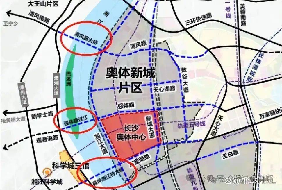 长沙又将新建一座跨江大桥,且与奥体新城有关