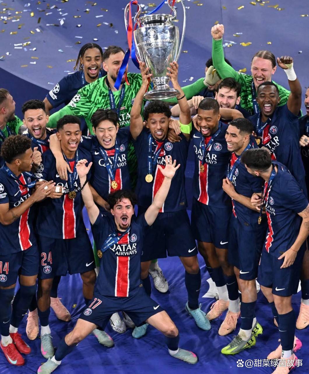 欧冠决赛:巴黎圣日耳曼大胜国际米兰,首夺冠军创纪录