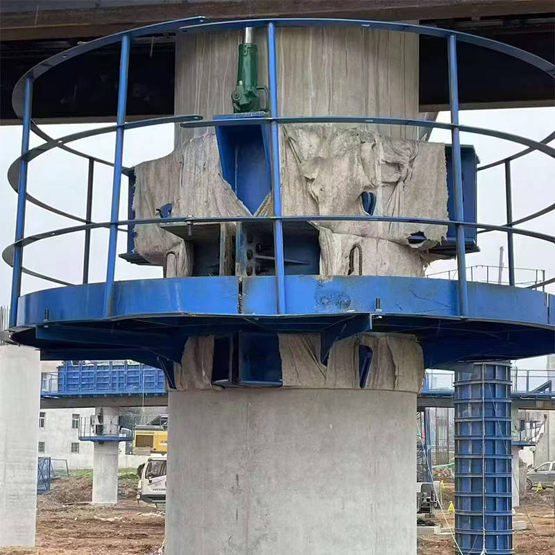 桥梁立柱抱箍操作施工检修平台介绍