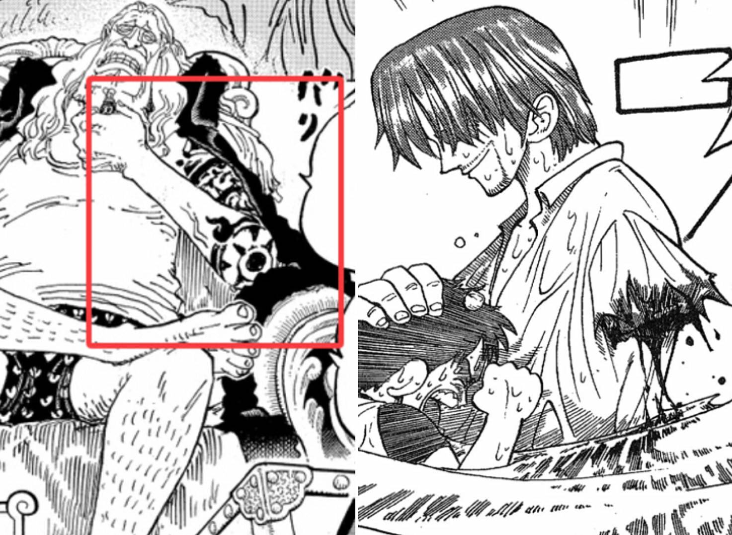 原创海贼王1153话索隆山治变成恶魔香克斯手臂的不死印记浮现