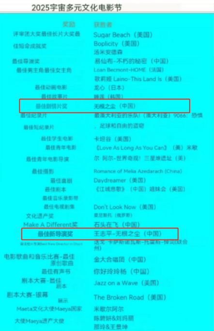 中国导演王志平执导的电影《无根之尘》斩获世界民族电影节双冠 (图9)