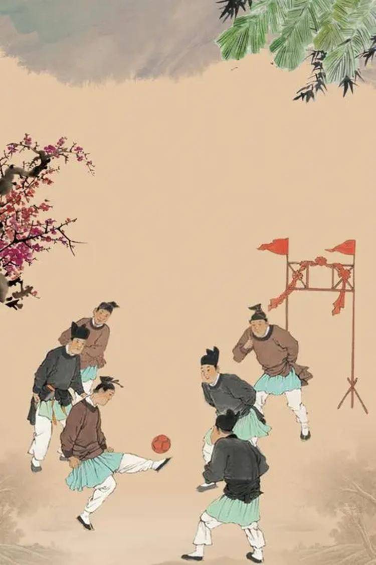 女子蹴鞠通常采用"白打"这种形式,不仅可以一人踢,也可以和朋友们一起