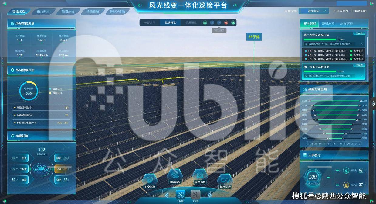 光伏电站应用无人机巡检管控平台的效果体现