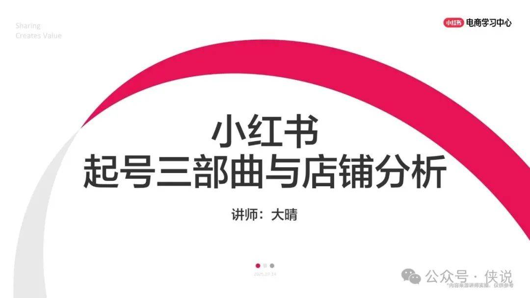 小红书起号三部曲与店铺分析PDF 