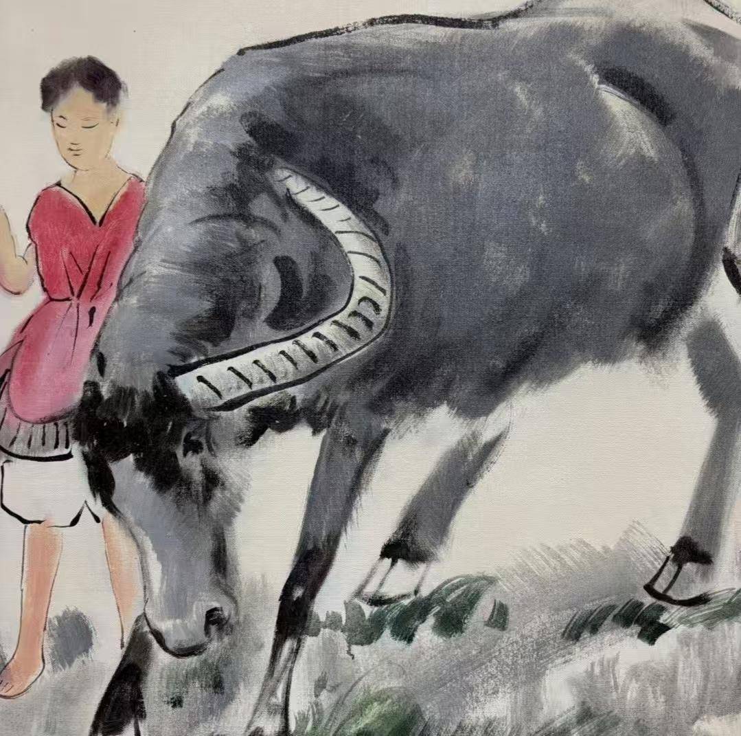 徐悲鸿1946年《牧牛图》:油画里的东方诗性