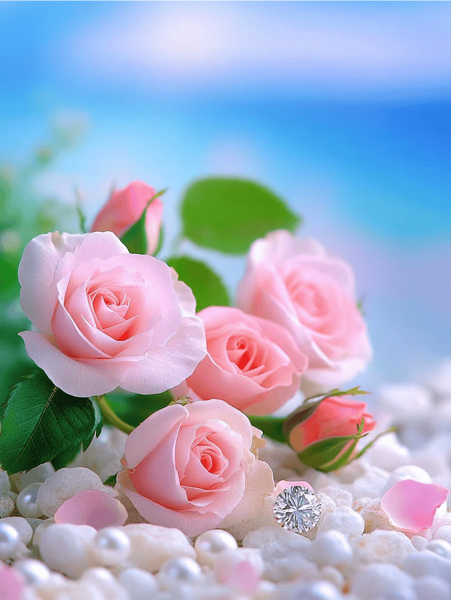 能量头像,治愈美景头像适合女士,繁花似锦招财进宝