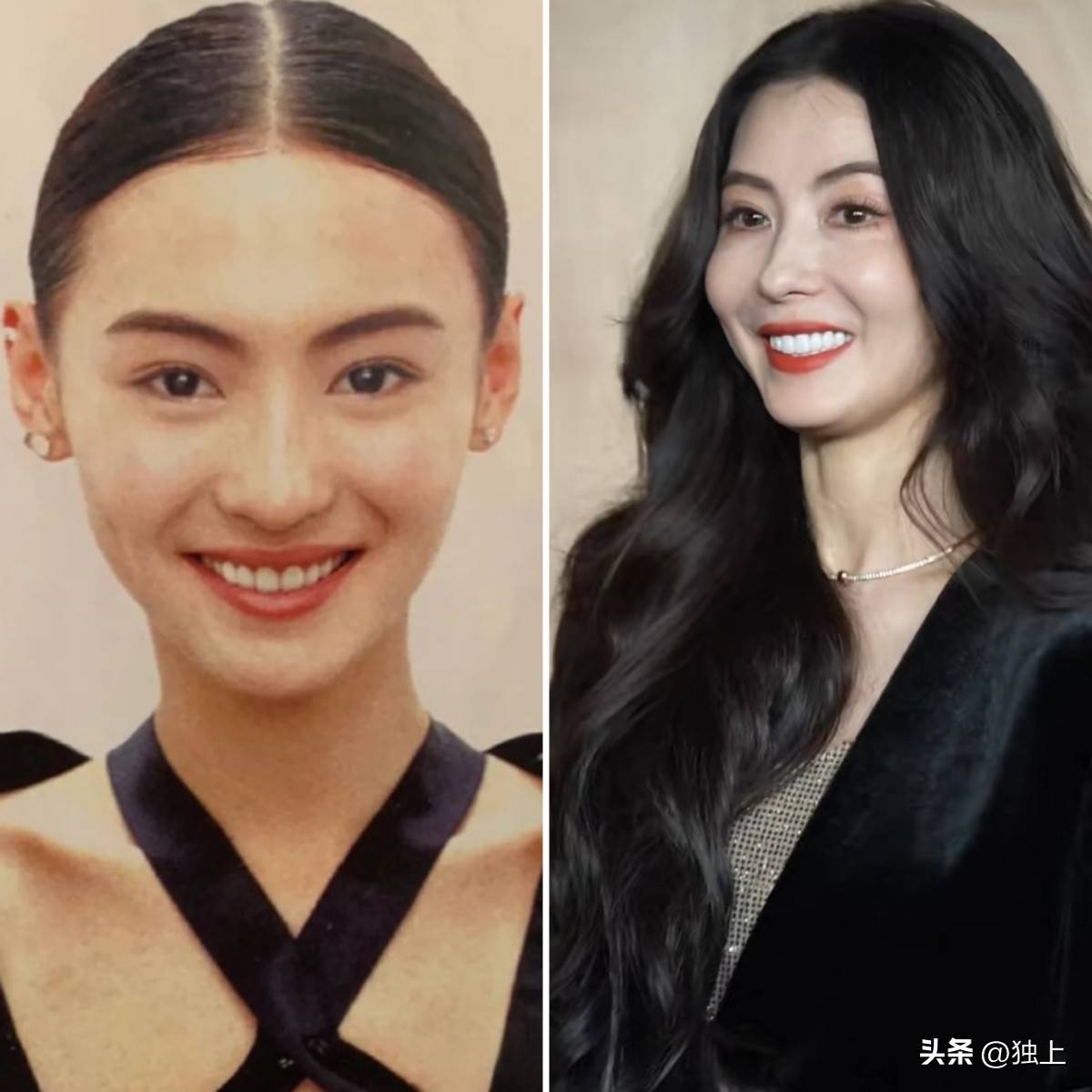 45岁张柏芝最新生图,被她笑起来的样子吓到,一口牙毁了原生美女