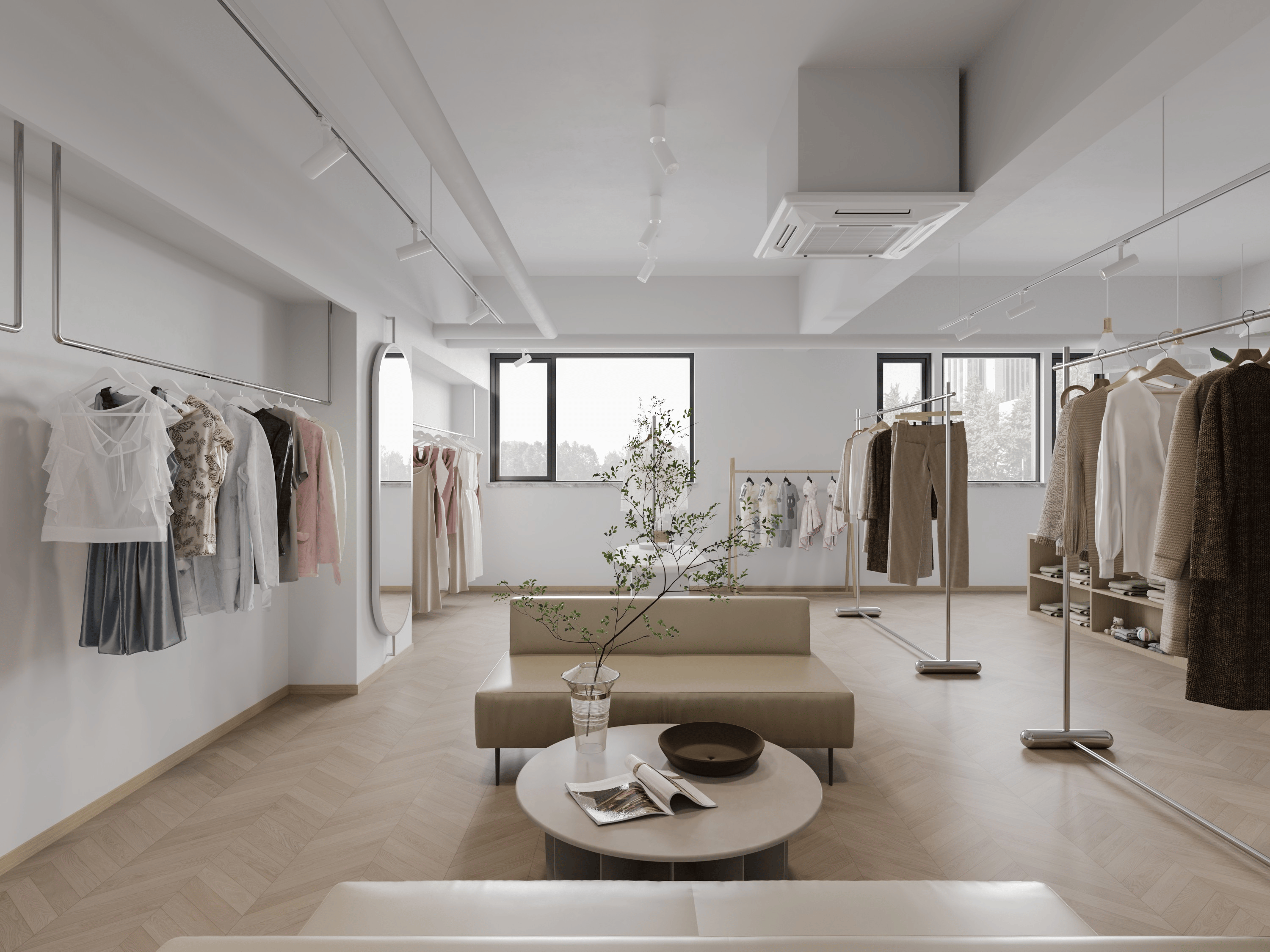 陕西服装店装修设计施工,商铺店面装修设计